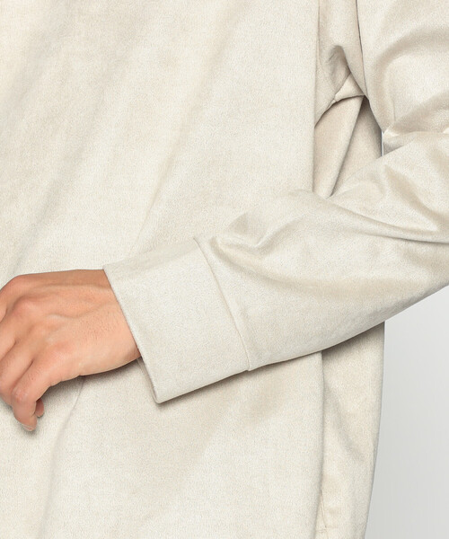 COMME CA ISM（コムサイズム）の「フェイクスエード ハーフジップ プルオーバー（スウェット・メンズ・ブルー/ブラック/グレー・M/L）」の8枚目の写真