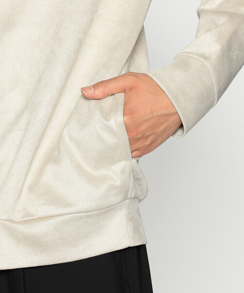 COMME CA ISM（コムサイズム）の「フェイクスエード ハーフジップ プルオーバー（スウェット・メンズ・ブルー/ブラック/グレー・M/L）」の7枚目の写真