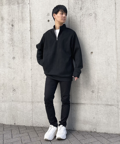 COMME CA ISM（コムサイズム）の「フェイクスエード ハーフジップ プルオーバー（スウェット・メンズ・ブルー/ブラック/グレー・M/L）」の22枚目の写真