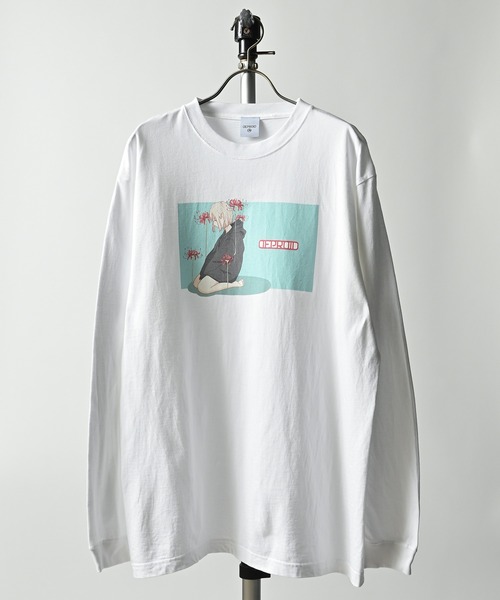 ONE DAY KMC （ワンデイケーエムシー）の「DEPROID / DEPROID×ushichan Cluster amaryllis girl L/S Tee（Tシャツ/カットソー・メンズ・ホワイト・FREE）」の6枚目の写真