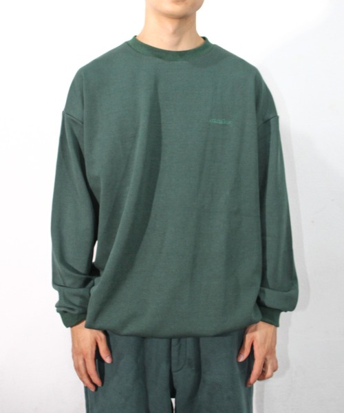 BROKEN BASE(ブロークンベース)の「オーバーサイズ裾ドローコードロンT(Tシャツ/カットソー・メンズ・ネイビー/ブラック/グリーン/ブラウン・MEDIUM/LARGE)」の2枚目の写真