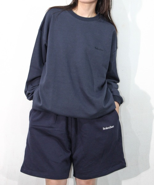BROKEN BASE(ブロークンベース)の「オーバーサイズ裾ドローコードロンT(Tシャツ/カットソー・メンズ・ネイビー/ブラック/グリーン/ブラウン・MEDIUM/LARGE)」の17枚目の写真