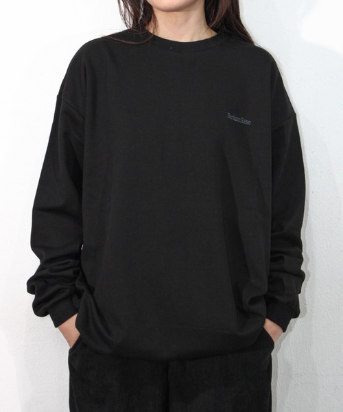 BROKEN BASE(ブロークンベース)の「オーバーサイズ裾ドローコードロンT(Tシャツ/カットソー・メンズ・ネイビー/ブラック/グリーン/ブラウン・MEDIUM/LARGE)」の8枚目の写真
