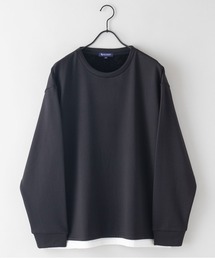 【BLUE STANDARD/ブルースタンダード】 ダンボール 裏シャギーフェイクレイヤード クルーネック