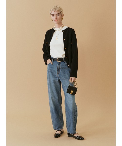 Mila Owen(ミラオーウェン)の「コンパクトロングスリーブプルオーバー(Tシャツ/カットソー・レディース・チャコールグレー/ホワイト/その他・0/1)」の4枚目の写真