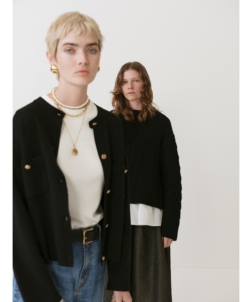 Mila Owen(ミラオーウェン)の「コンパクトロングスリーブプルオーバー(Tシャツ/カットソー・レディース・チャコールグレー/ホワイト/その他・0/1)」の5枚目の写真