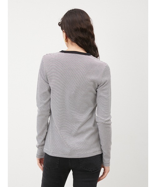 Mila Owen(ミラオーウェン)の「コンパクトロングスリーブプルオーバー(Tシャツ/カットソー・レディース・チャコールグレー/ホワイト/その他・0/1)」の7枚目の写真