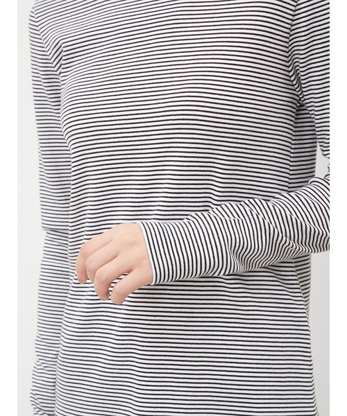 Mila Owen(ミラオーウェン)の「コンパクトロングスリーブプルオーバー(Tシャツ/カットソー・レディース・チャコールグレー/ホワイト/その他・0/1)」の9枚目の写真