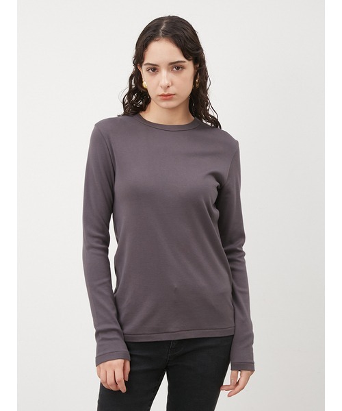 Mila Owen(ミラオーウェン)の「コンパクトロングスリーブプルオーバー(Tシャツ/カットソー・レディース・チャコールグレー/ホワイト/その他・0/1)」の13枚目の写真