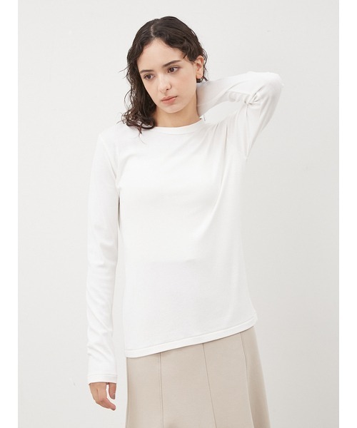 Mila Owen(ミラオーウェン)の「コンパクトロングスリーブプルオーバー(Tシャツ/カットソー・レディース・チャコールグレー/ホワイト/その他・0/1)」の12枚目の写真