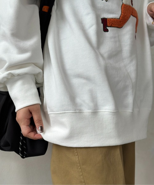 CPCM（シーピーシーエム）の「ワークアウトおじさん刺繍スウェット（スウェット・レディース・キナリ/オフホワイト/ブラック・FREE）」の13枚目の写真