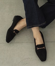 OPAQUE.CLIP | 【低反発クッション/1.2cmヒール】ビット付きフェイクファーローファー(パンプス)