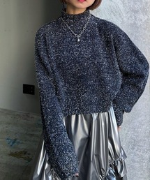 PAGEBOY | ラメフェザーショートプルオーバー(ニット/セーター)