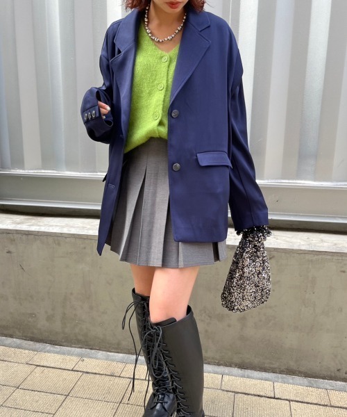 nemne store（ネンネストア）の「【低身長サイズあり/set up可能】テーラードジャケット（テーラードジャケット・レディース・ネイビー/ブラウン・SMALL/MEDIUM）」の13枚目の写真