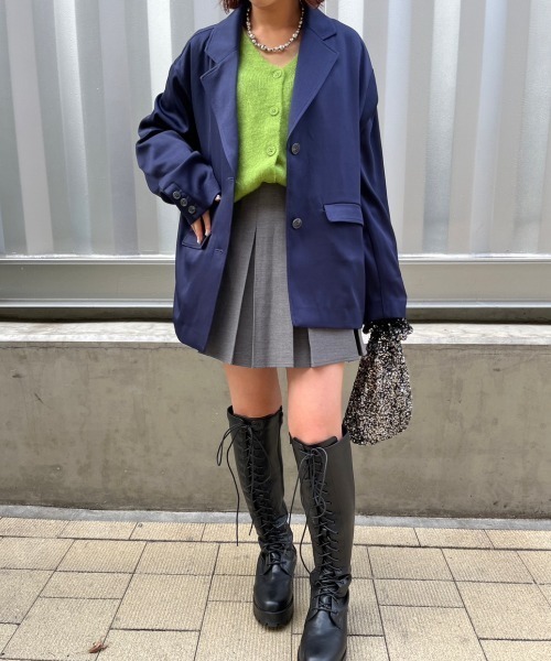 nemne store（ネンネストア）の「【低身長サイズあり/set up可能】テーラードジャケット（テーラードジャケット・レディース・ネイビー/ブラウン・SMALL/MEDIUM）」の16枚目の写真