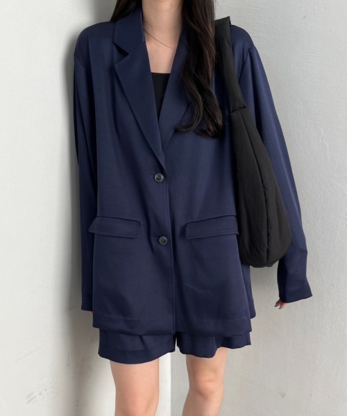 nemne store（ネンネストア）の「【低身長サイズあり/set up可能】テーラードジャケット（テーラードジャケット・レディース・ネイビー/ブラウン・SMALL/MEDIUM）」の19枚目の写真