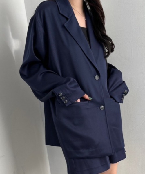 nemne store（ネンネストア）の「【低身長サイズあり/set up可能】テーラードジャケット（テーラードジャケット・レディース・ネイビー/ブラウン・SMALL/MEDIUM）」の21枚目の写真