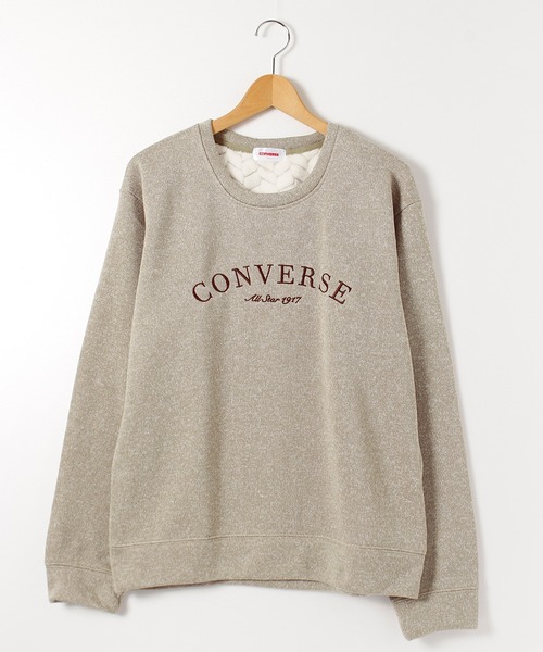 CONVERSE(コンバース)の「【CONVERSE/コンバース】ニットフリースクルーネックプルオーバー(スウェット・メンズ・ブラック/ホワイト系/ネイビー/杢グレー/グレイッシュベージュ/ブルーグリーン・L/LL/M)」の4枚目の写真
