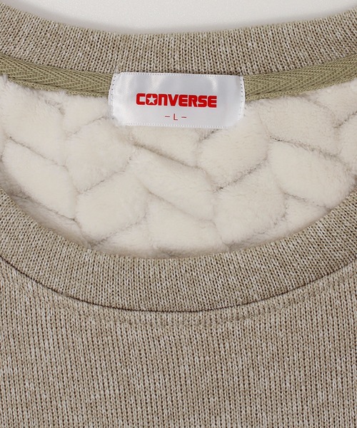 CONVERSE(コンバース)の「【CONVERSE/コンバース】ニットフリースクルーネックプルオーバー(スウェット・メンズ・ブラック/ホワイト系/ネイビー/杢グレー/グレイッシュベージュ/ブルーグリーン・L/LL/M)」の10枚目の写真