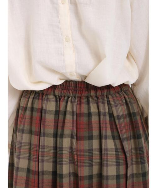 Samansa Mos2(サマンサ モスモス)の「【帯電防止】フリンジプリーツスカート(スカート・レディース・パープル/チャコールグレー/レッド/グリーン・F)」の10枚目の写真