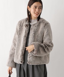 LEPSIM | 【jours heureux】フェイクファーノーカラーコート　976891(ノーカラーコート)