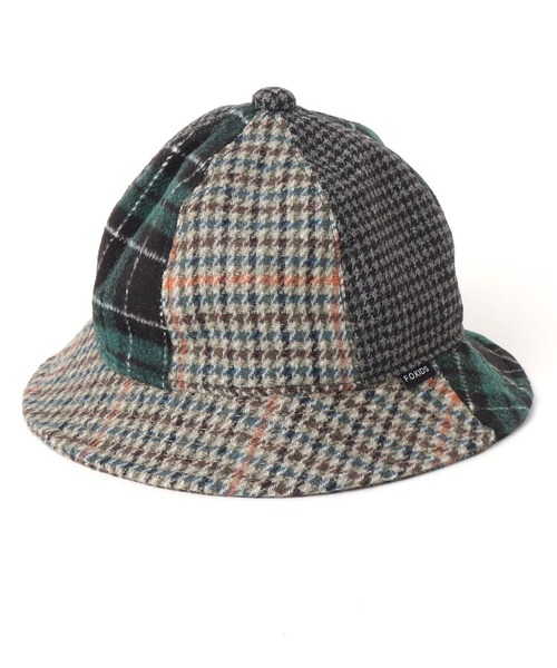 F.O.KIDS（エフオーキッズ）の「F.O.KIDS/エフオーキッズ 切替バケットハット ベルハット（ハット・キッズ・チェック/チャコール/ライトグレー・52/50）」の3枚目の写真