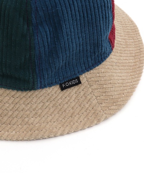 F.O.KIDS（エフオーキッズ）の「F.O.KIDS/エフオーキッズ 切替バケットハット ベルハット（ハット・キッズ・チェック/チャコール/ライトグレー・52/50）」の4枚目の写真