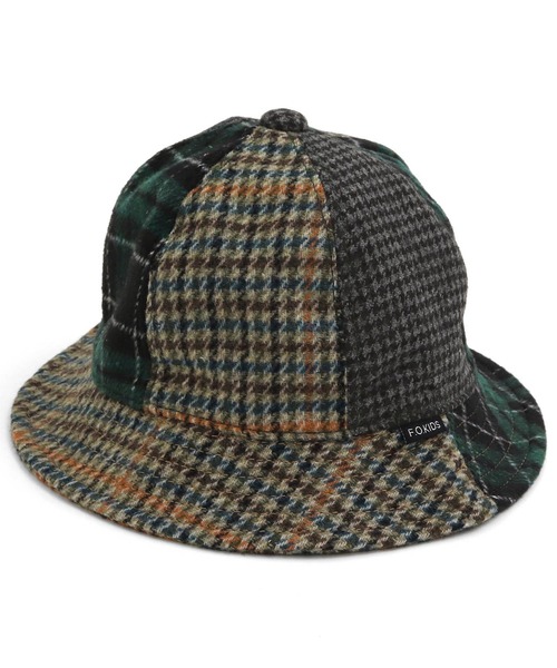 F.O.KIDS（エフオーキッズ）の「F.O.KIDS/エフオーキッズ 切替バケットハット ベルハット（ハット・キッズ・チェック/チャコール/ライトグレー・52/50）」の16枚目の写真