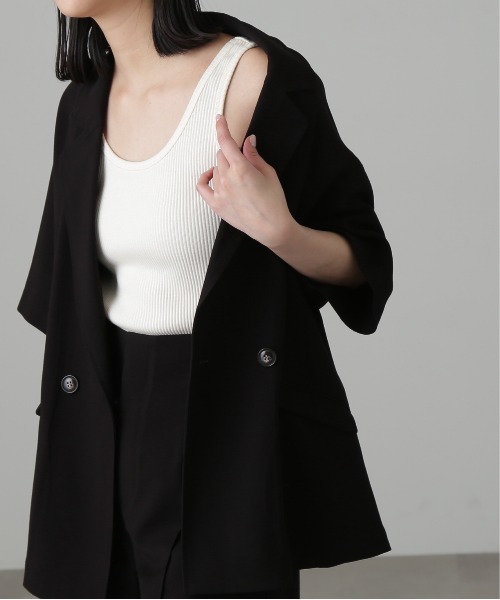 FREE'S MART（フリーズマート）の「◇テレコタンク（タンクトップ・レディース・ホワイト/ブラック/ベージュ・FREE）」の8枚目の写真