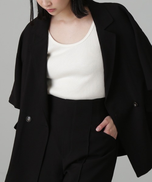 FREE'S MART（フリーズマート）の「◇テレコタンク（タンクトップ・レディース・ホワイト/ブラック/ベージュ・FREE）」の9枚目の写真