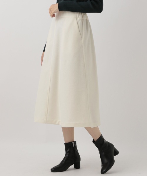 Elura（エルーラ）の「ウールライクフレアスカート（スカート・レディース・グリーン/レッド系その他6/ホワイト・MEDIUM/LARGE）」の13枚目の写真