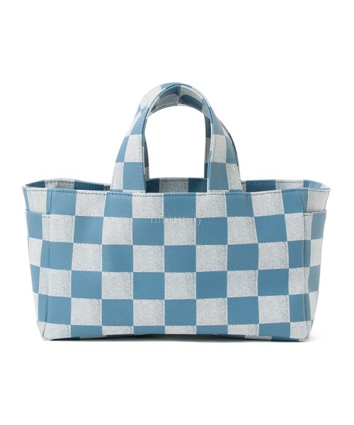 BEAMS BOY（ビームスボーイ）の「maturely / Square Tote（トートバッグ・レディース・ライトブラウン/ブルー・ONE SIZE）」の2枚目の写真