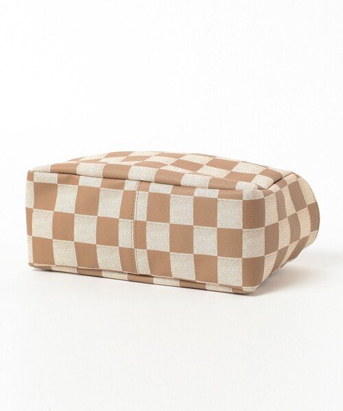 BEAMS BOY（ビームスボーイ）の「maturely / Square Tote（トートバッグ・レディース・ライトブラウン/ブルー・ONE SIZE）」の5枚目の写真