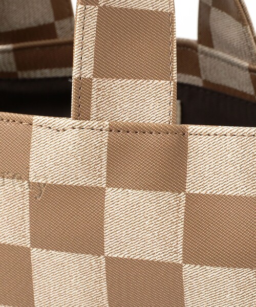 BEAMS BOY（ビームスボーイ）の「maturely / Square Tote（トートバッグ・レディース・ライトブラウン/ブルー・ONE SIZE）」の6枚目の写真