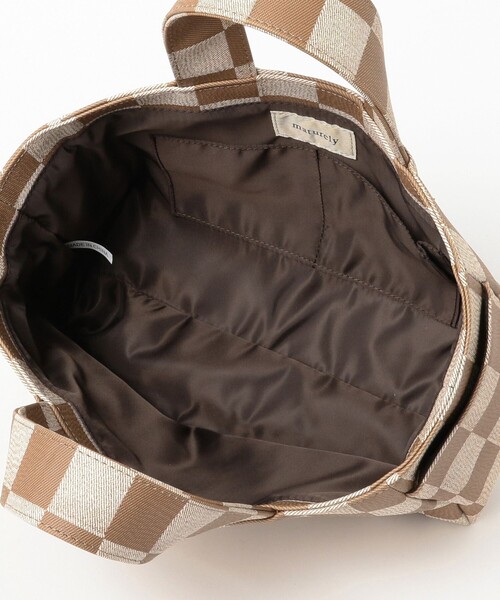 BEAMS BOY（ビームスボーイ）の「maturely / Square Tote（トートバッグ・レディース・ライトブラウン/ブルー・ONE SIZE）」の7枚目の写真