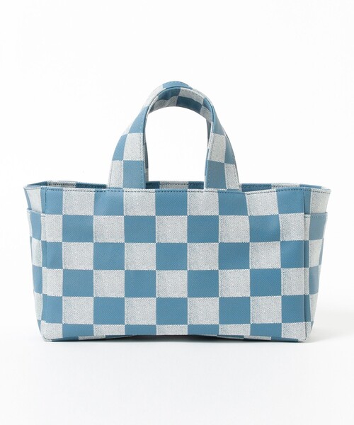 BEAMS BOY（ビームスボーイ）の「maturely / Square Tote（トートバッグ・レディース・ライトブラウン/ブルー・ONE SIZE）」の8枚目の写真