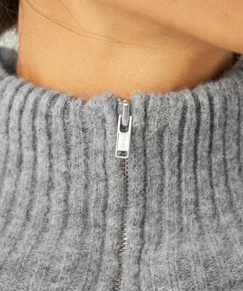 green label relaxing（グリーンレーベルリラクシング）の「【WEB限定】ハーフジップ プルオーバー ニット（ニット/セーター・レディース・オフホワイト/グレー/ブラック・FREE）」の18枚目の写真