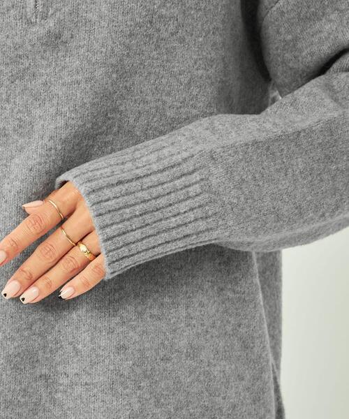 green label relaxing（グリーンレーベルリラクシング）の「【WEB限定】ハーフジップ プルオーバー ニット（ニット/セーター・レディース・オフホワイト/グレー/ブラック・FREE）」の19枚目の写真