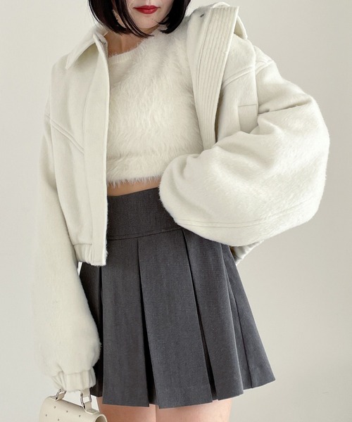 Heather（ヘザー）の「シャギー袖フレアニット  994629（ニット/セーター・レディース・オフホワイト/グレー/ピンク・FREE）」の12枚目の写真