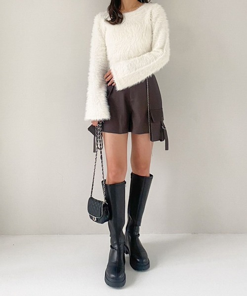 Heather（ヘザー）の「シャギー袖フレアニット  994629（ニット/セーター・レディース・オフホワイト/グレー/ピンク・FREE）」の15枚目の写真