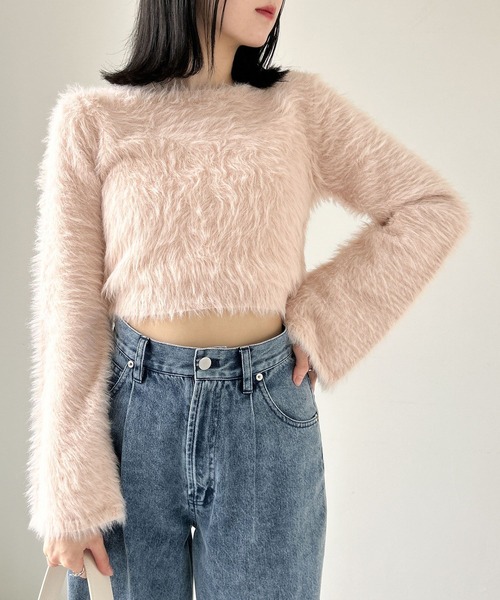 Heather（ヘザー）の「シャギー袖フレアニット  994629（ニット/セーター・レディース・オフホワイト/グレー/ピンク・FREE）」の18枚目の写真