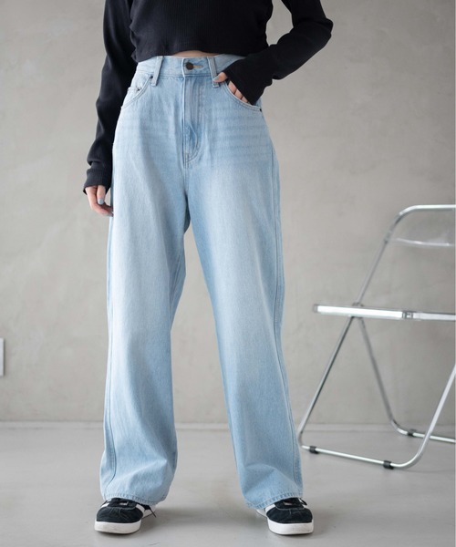 WEGO/【XS～豊富なサイズ展開！】ストレートデニムパンツ
