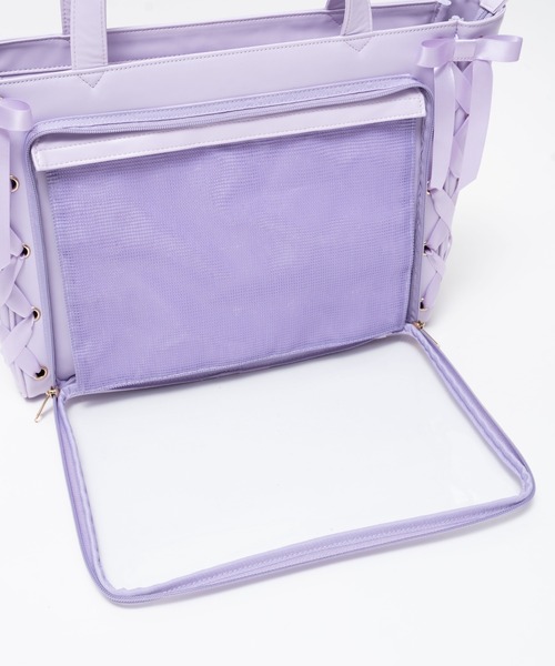 ワイテルズ　スマイル　pop up ストア 缶バッジ　ザッカマート　WEGO 紫 WEGO/【Sサイズ】レースアップフレーム痛バッグ【一部店舗限定