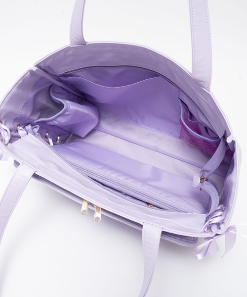 WEGO(ウィゴー)の「WEGO/【Sサイズ】レースアップフレーム痛バッグ【一部店舗限定】(トートバッグ・レディース・ライトパープル/ブラック/ホワイト/ワイン/グレー/サックスブルー/ブラック系その他/グリーン系その他/ピンク・FREE)」の21枚目の写真