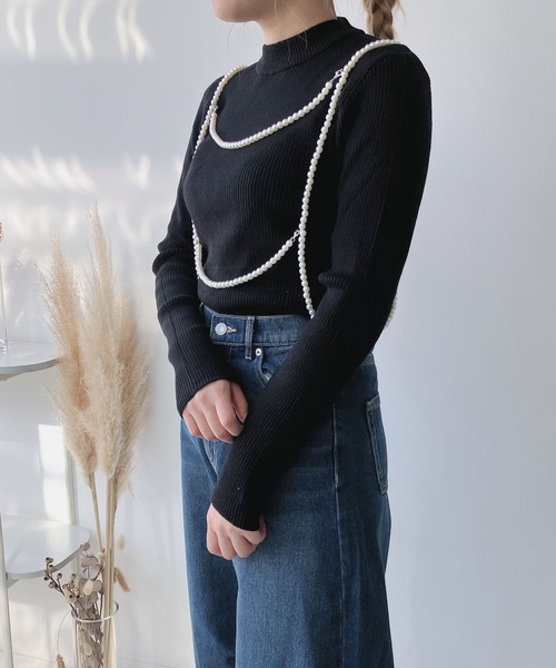 AS KNOW AS plus(アズノゥアズプラス)の「◎アソートビーズハーネス(サスペンダー・レディース・シルバー/ホワイト/ブラック・FREE)」の9枚目の写真