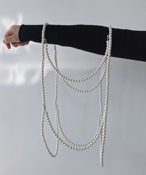 AS KNOW AS plus(アズノゥアズプラス)の「◎アソートビーズハーネス(サスペンダー・レディース・シルバー/ホワイト/ブラック・FREE)」の10枚目の写真