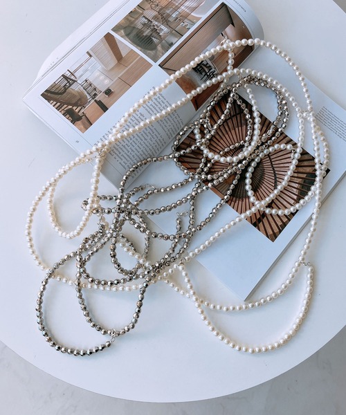 AS KNOW AS plus(アズノゥアズプラス)の「◎アソートビーズハーネス(サスペンダー・レディース・シルバー/ホワイト/ブラック・FREE)」の12枚目の写真