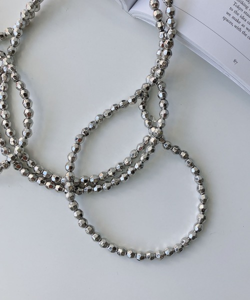 AS KNOW AS plus(アズノゥアズプラス)の「◎アソートビーズハーネス(サスペンダー・レディース・シルバー/ホワイト/ブラック・FREE)」の17枚目の写真