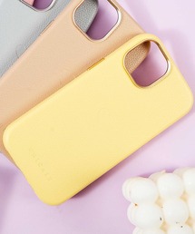 UNiCASE（ユニケース）の「Heart Shrink Case iPhone15 15Pro ハート MagSafe対応 iPhoneケース スマホケース PUレザー 型押し パステル iPhone14 13（スマホケース/カバー）」