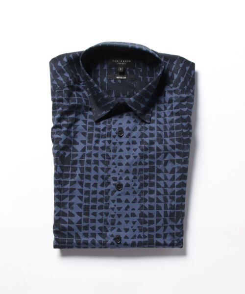 Ted Baker(テッドベーカー)の「VENOSHO アブストラクトプリント 半袖シャツ(シャツ/ブラウス・メンズ・ネイビー・4/3/1/5/2)」の1枚目の写真